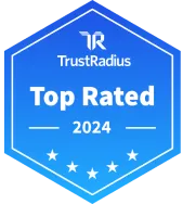 Trust Radius Top Rated 2024 badge