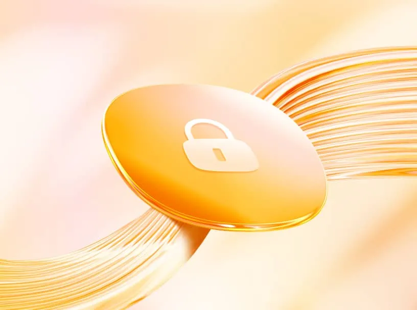 An abstract image symbolizing security, featuring a lock icon