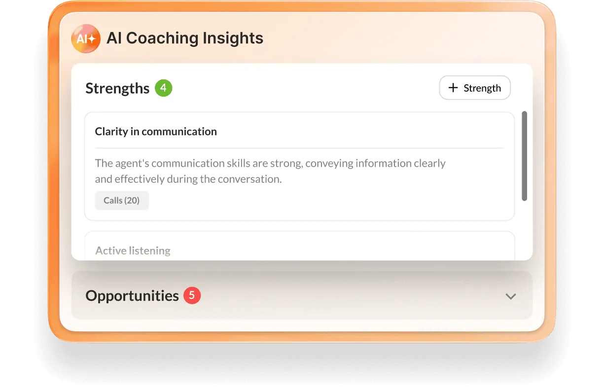 RingCentral's coaching insights dashboard