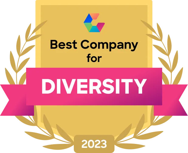 Comparably 2023 Best Company for Diversity badge