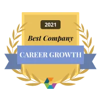 Insignia del premio Comparably a la mejor empresa para el crecimiento profesional 2021