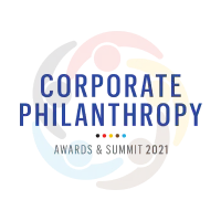 Insignia de los mejores filántropos corporativos de 2021