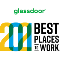 Insignia de los mejores lugares para trabajar 2021 de Glassdoor