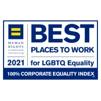 Insignia de los mejores lugares para trabajar para la igualdad LGBTQ 2021