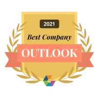 Insignia del premio Comparably a la mejor perspectiva empresarial 2021