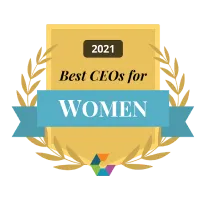 Insignia del premio Comparably a las mejores direcciones ejecutivas para mujeres 2021