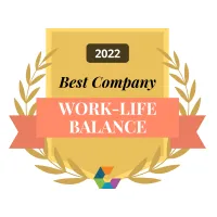 Insignia del premio a la mejor empresa para el equilibrio entre la vida profesional y personal 2022