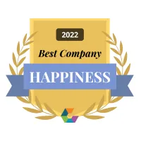 Insignia del premio Comparably a la mejor empresa para la felicidad 2022