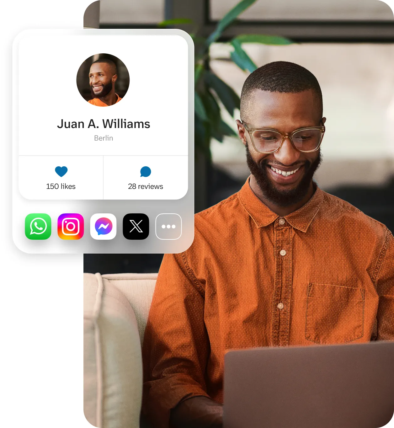 Ein Contact-Center-Agent mit einer Profilübersicht über verschiedene Voice- und digitale Kanäle hinweg.
