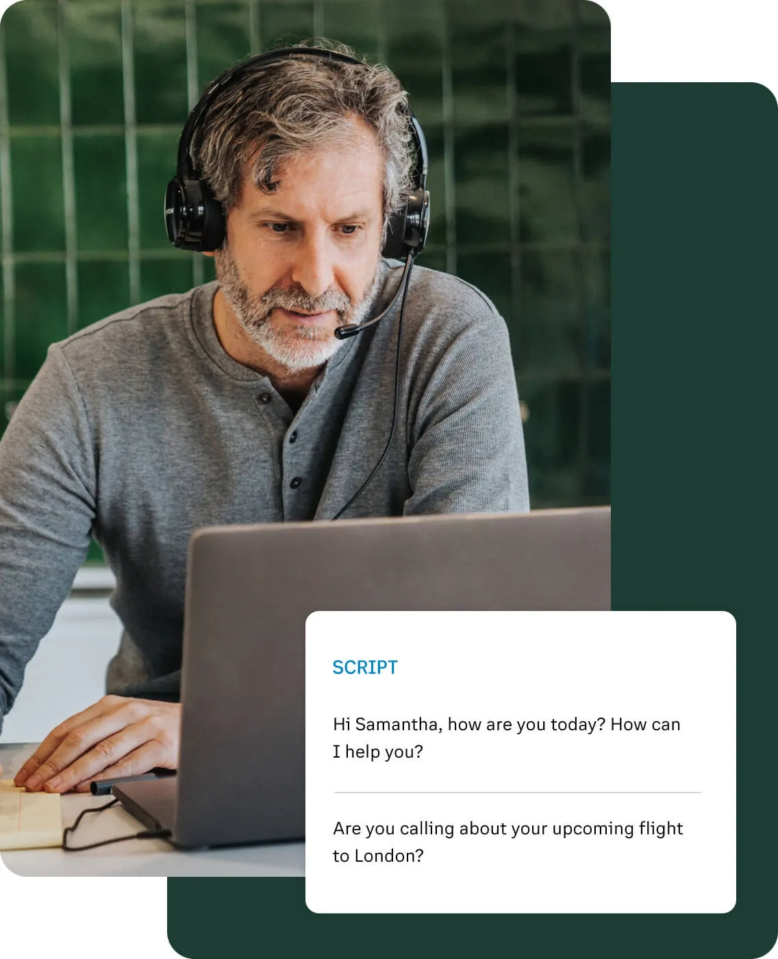 The agent scriting in RingCentral Contact Centre Solution