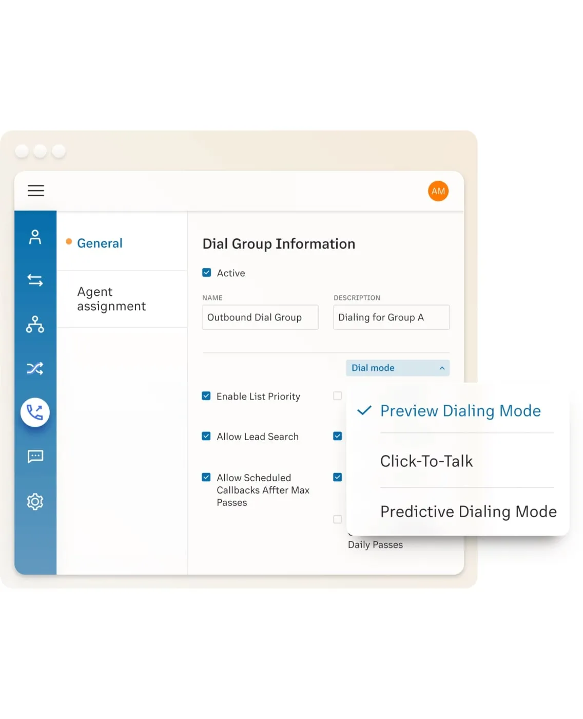 Outbound dialing modes of RingCentral Engage Voice