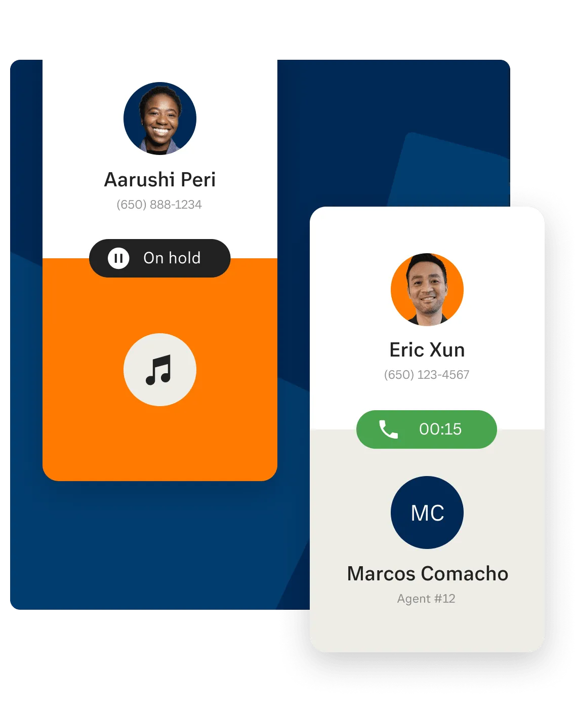 Snapshot of the RingCentral work environment during a call connect