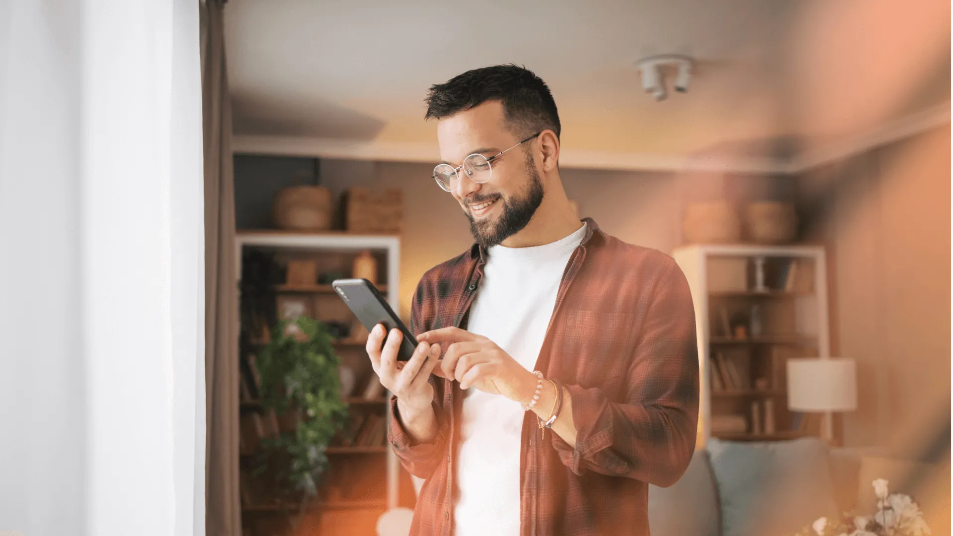 A man receiving a RingCentral forwarded phone call