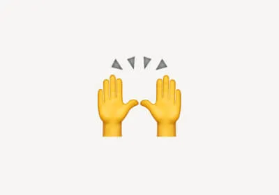 Raising hands emoji