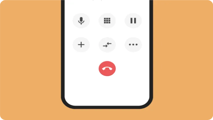 Screenshot of RingCentral app call screen on mobile phone