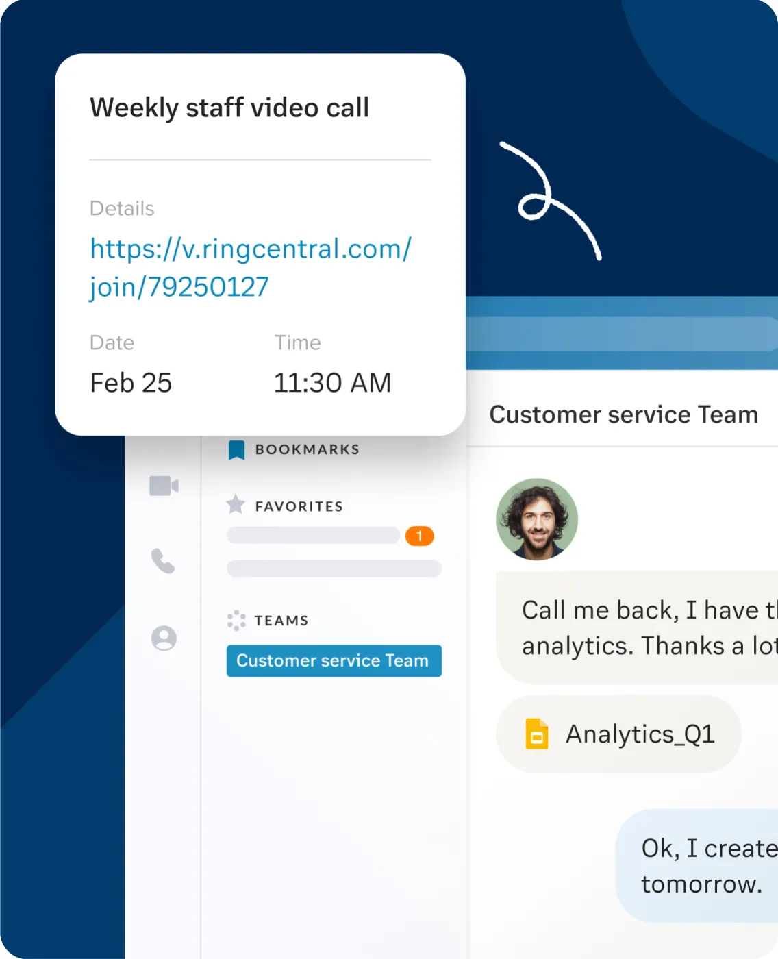A manager scheduling a weekly online meeting with her team.