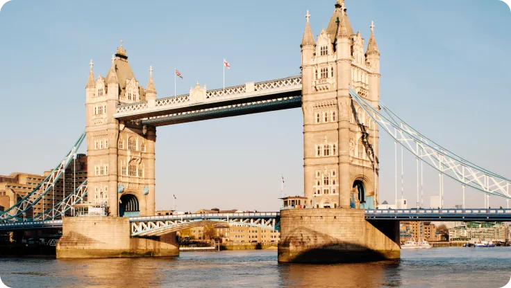 A photo of the Tower Bridge in London