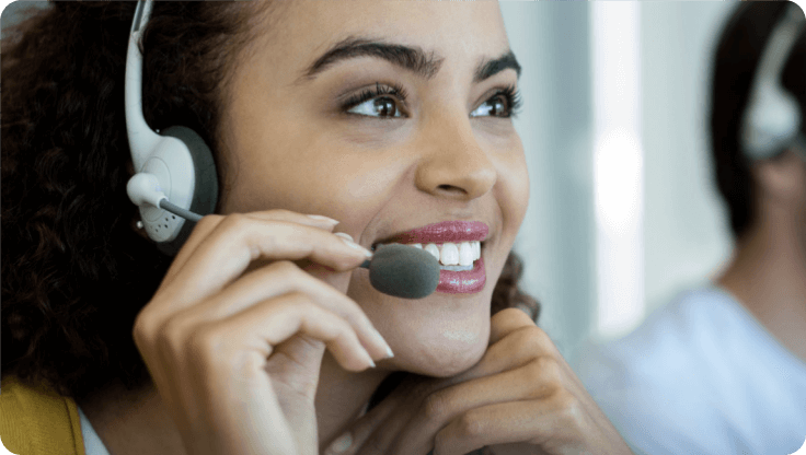 A healthcare agent uses RingCentral to communicate with patients
