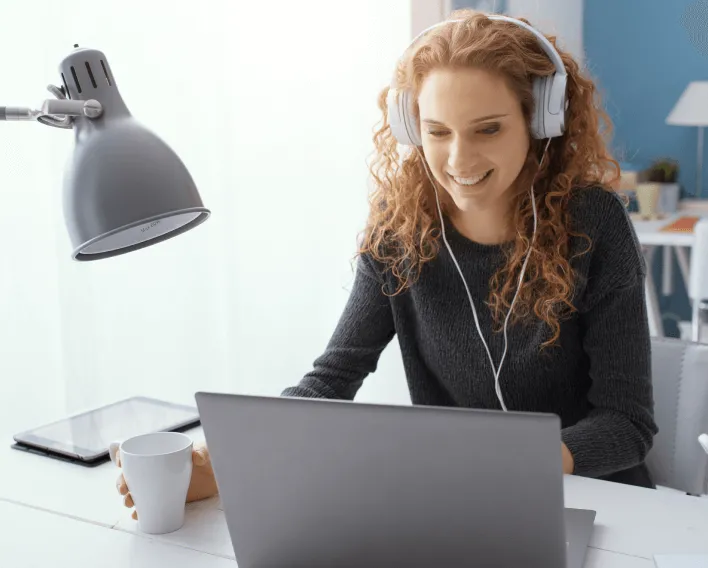 Professor using RingCentral to teach students remotely