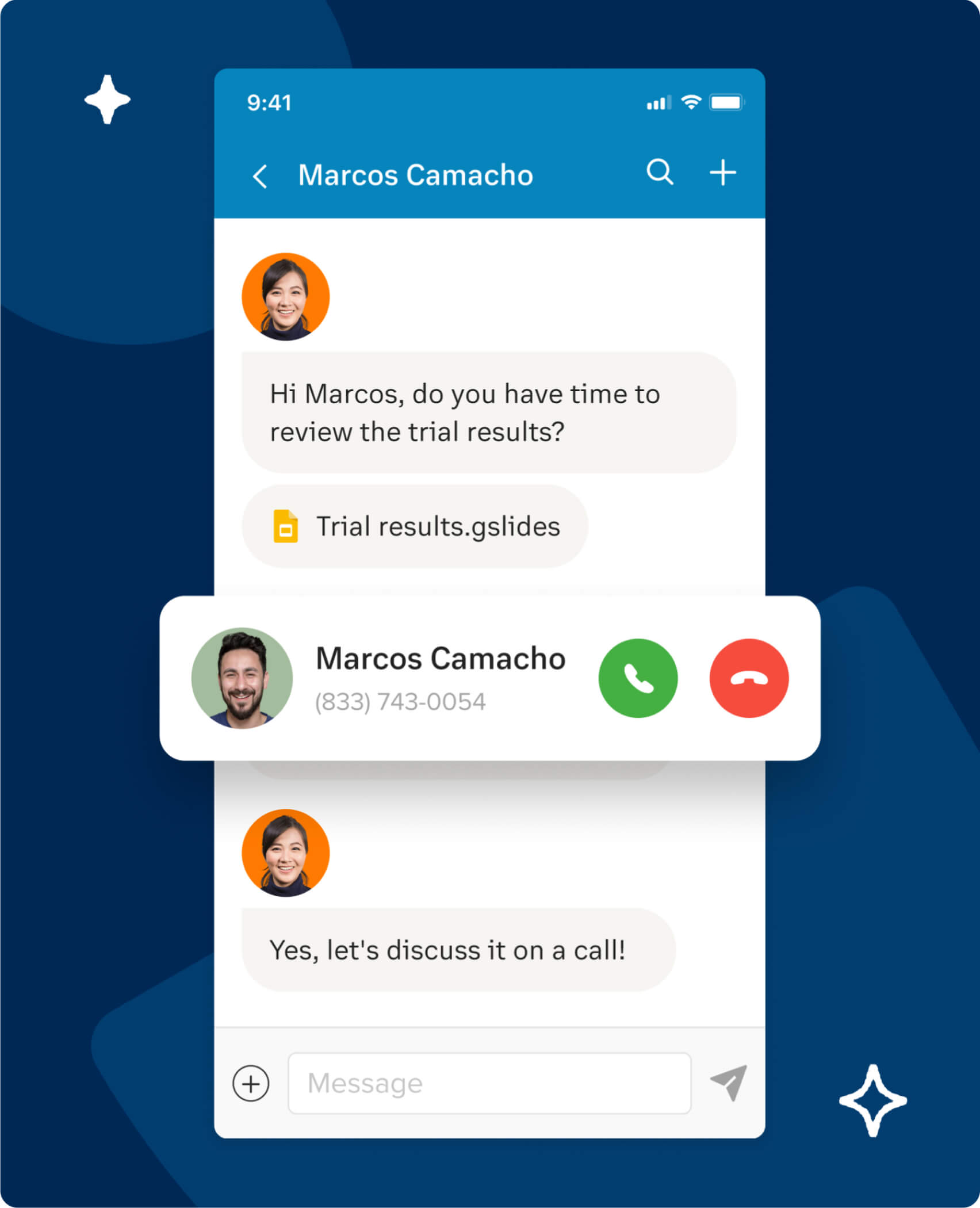 Research team communicates via RingCentral app
