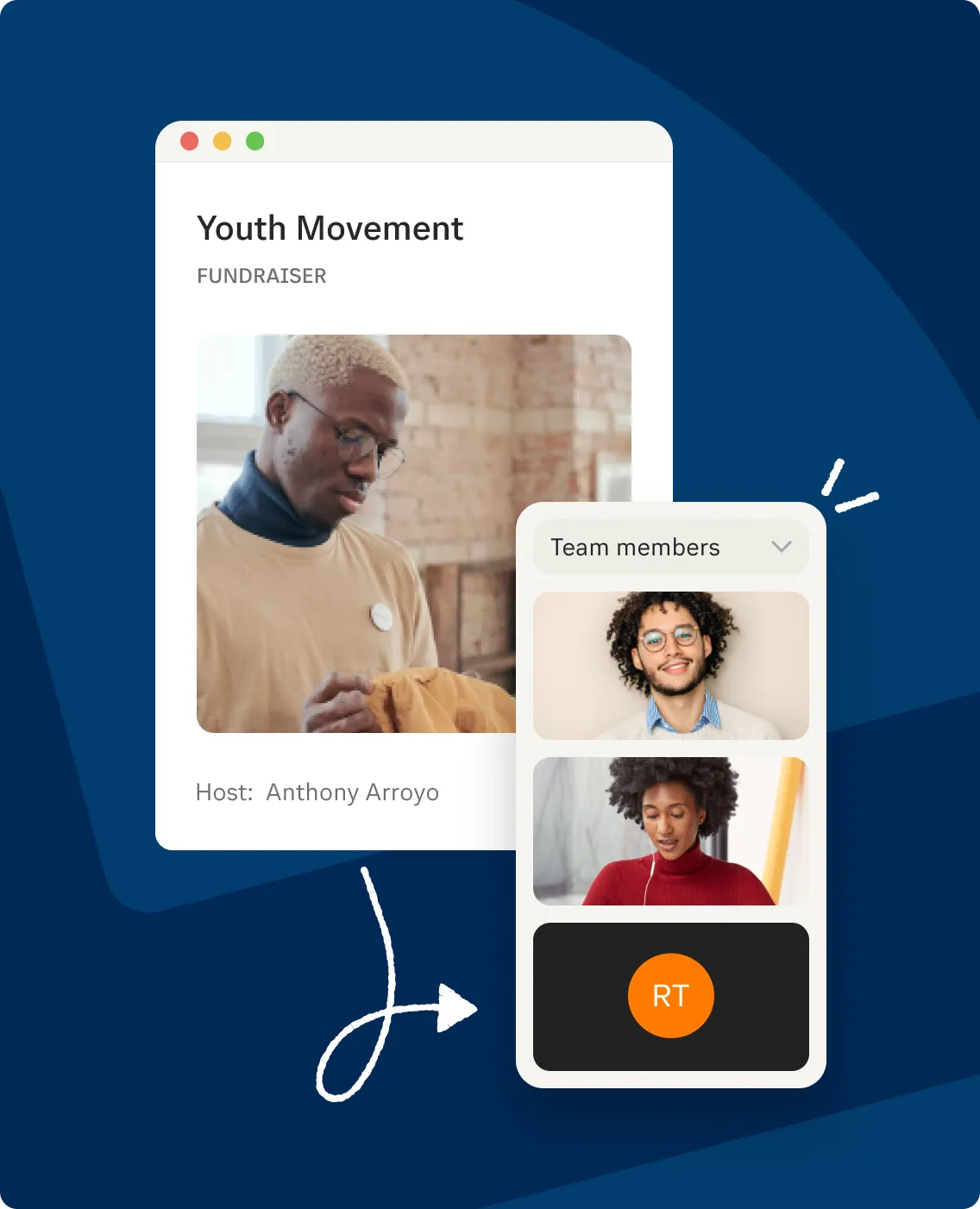 Fundraiser events done online using RingCentral video meeting