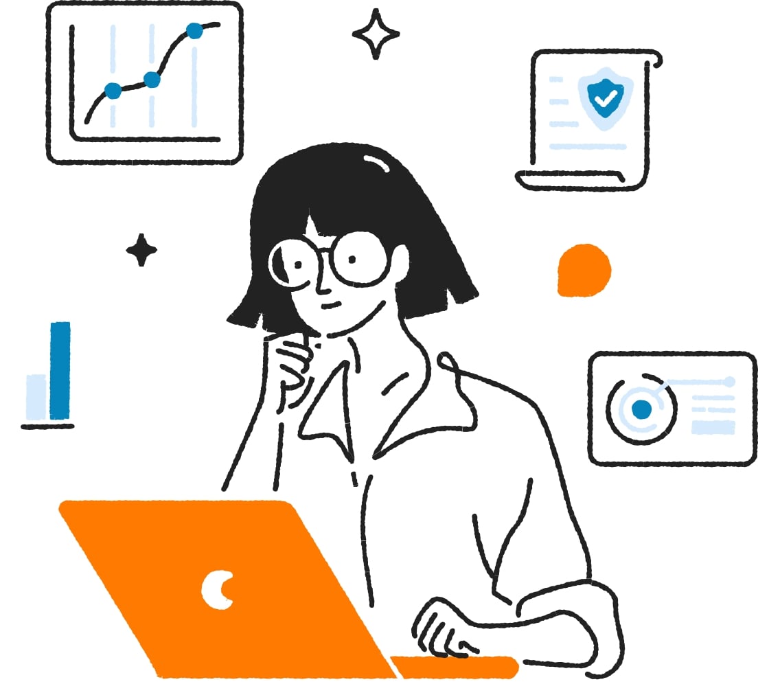 Abbildung einer Mitarbeiterin, die über RingCentral ein Kundengespräch führt