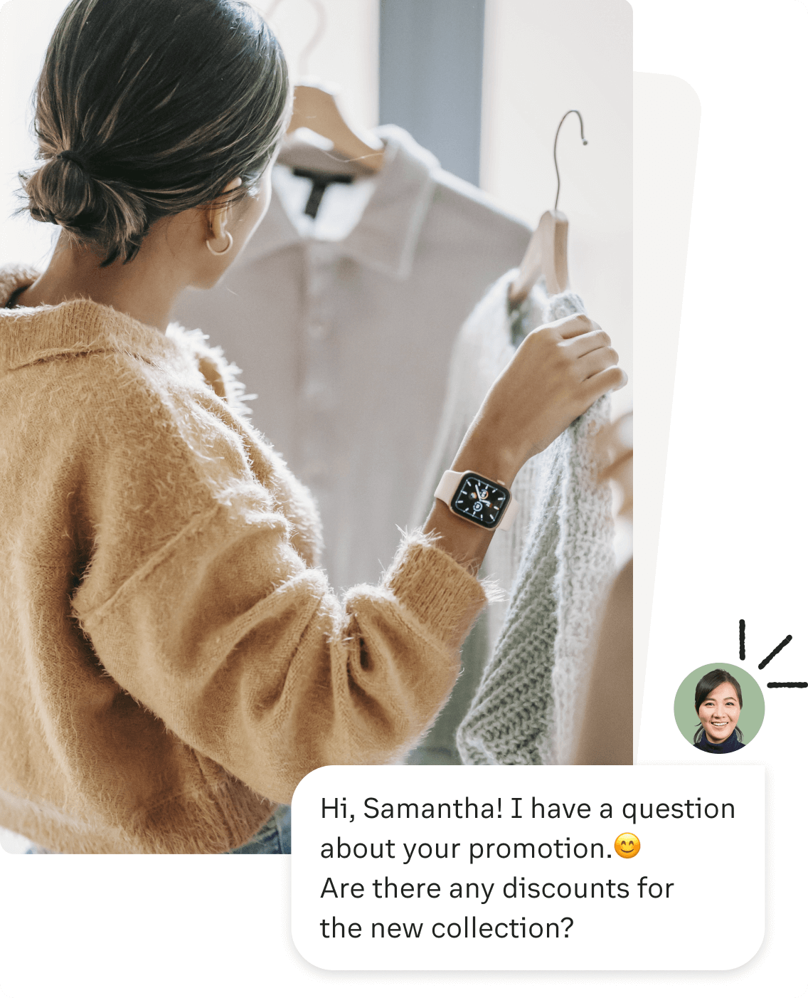 A client sends a query to a retail owner using Ringcentral app