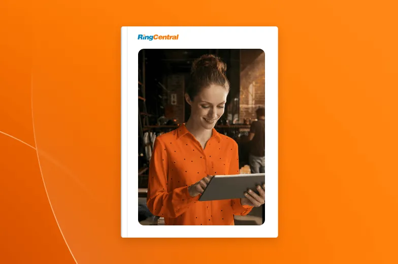 eBook cover: A woman looking at a laptop