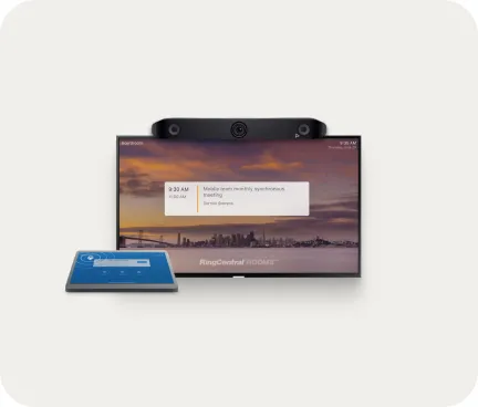 RingCentral Device-as-a-service video conferencing devices such as flat screen, camera and tablet
