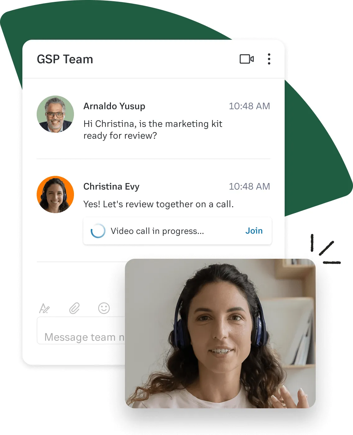 Miembros del equipo GSP de RingCentral hablando con un proveedor de servicios
