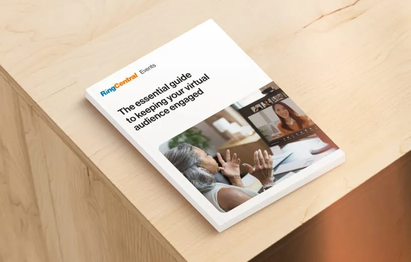 RingCentral whitepaper: A woman engaged in a virtual conference via the RingCentral app