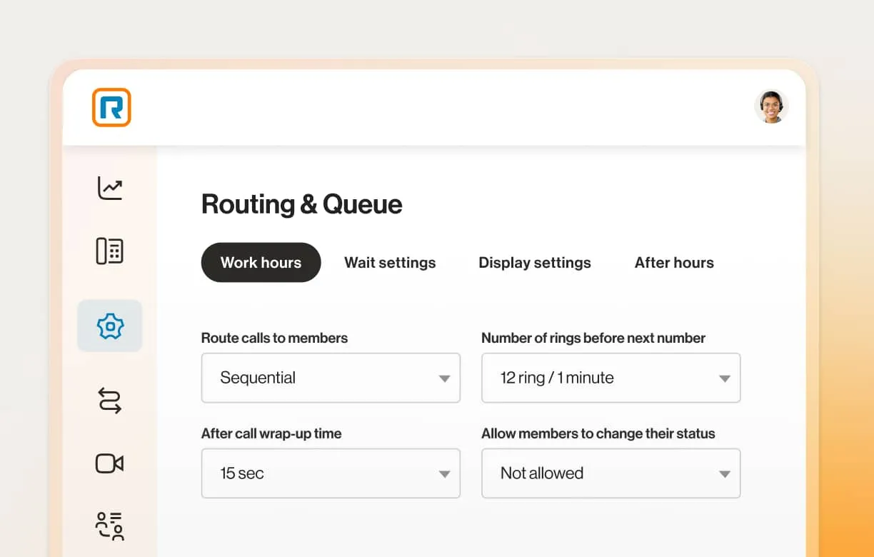 The RingCentral call routing and queue dashboard