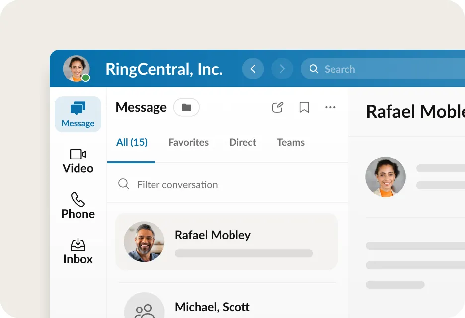 An illustration of hands with a phone icon, Microsoft Exchange logo, and add contact logo on top