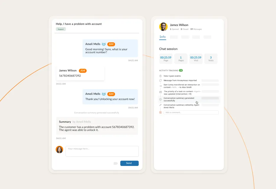 Fonctionnalité de messagerie dans Engage Voice