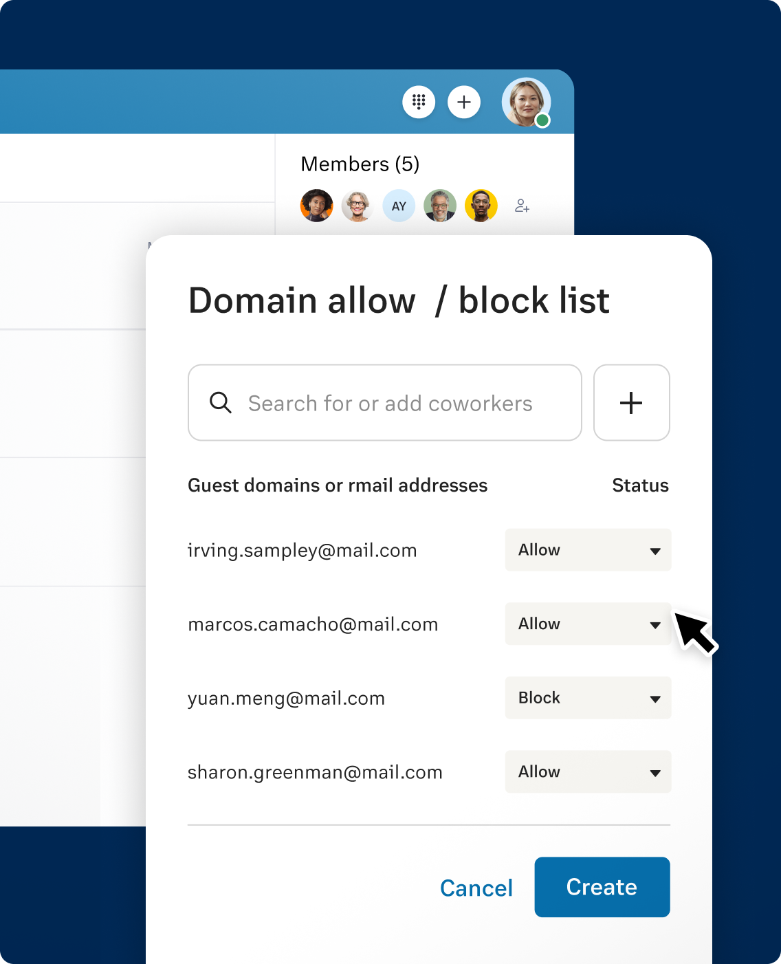 Creating a domain allow/block list in RingCentral Video