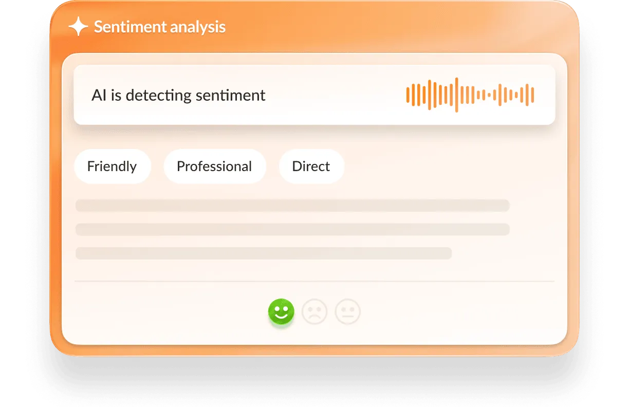 Fonctionnalité d’analyse du ressenti de RingCentral RingCX