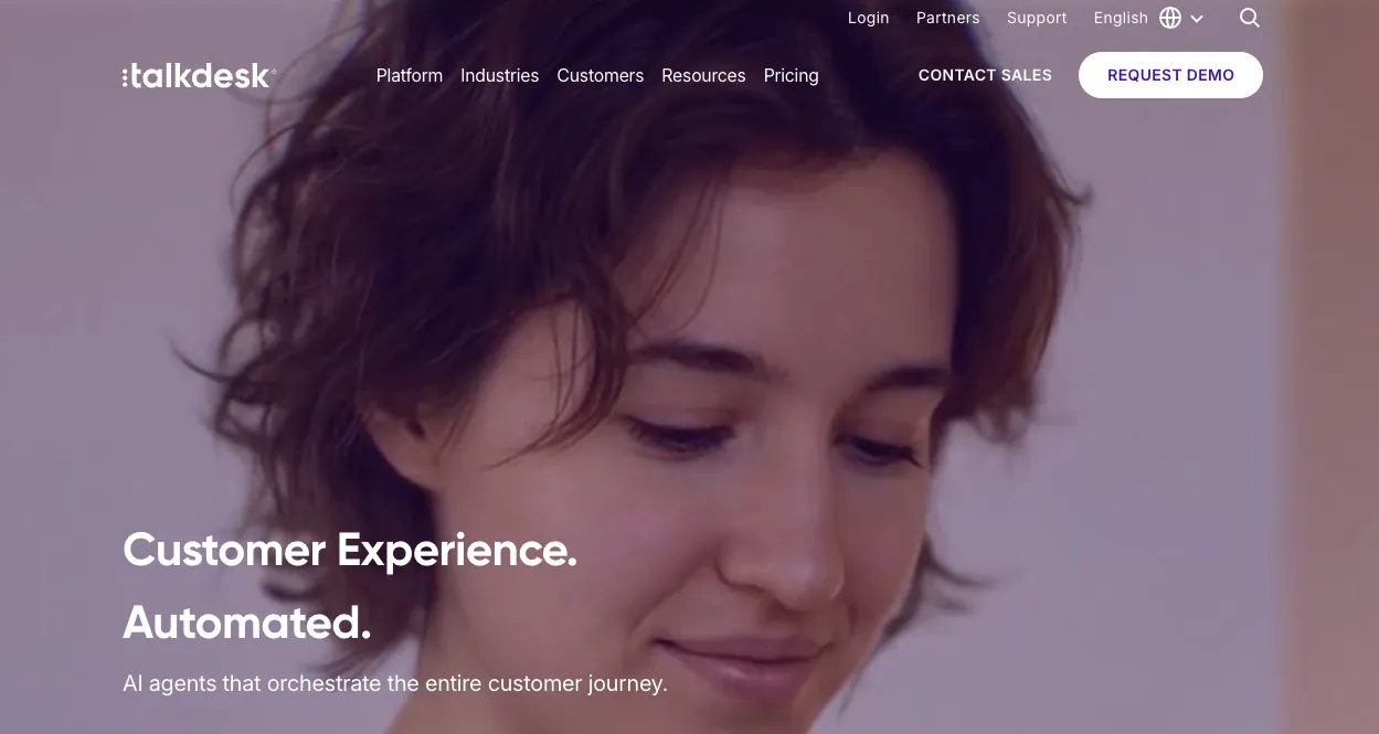 Talkdesk pairs AI with vertical-specific call center solutions.