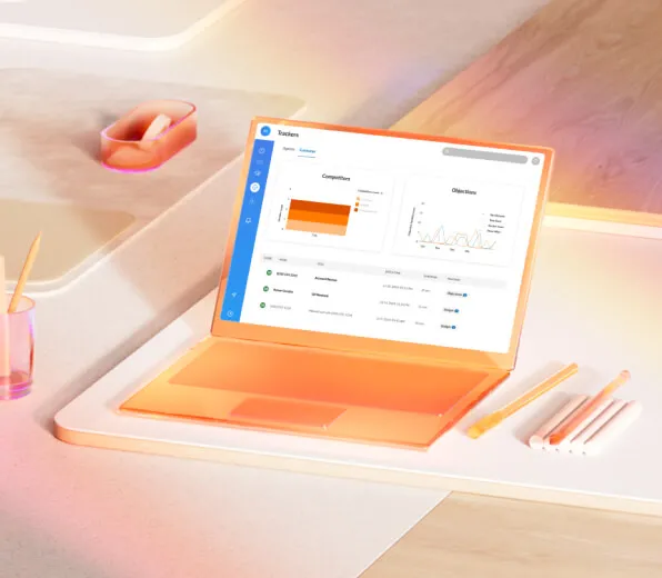 RingCentral's trackers dashboard for revenue intelligence insights