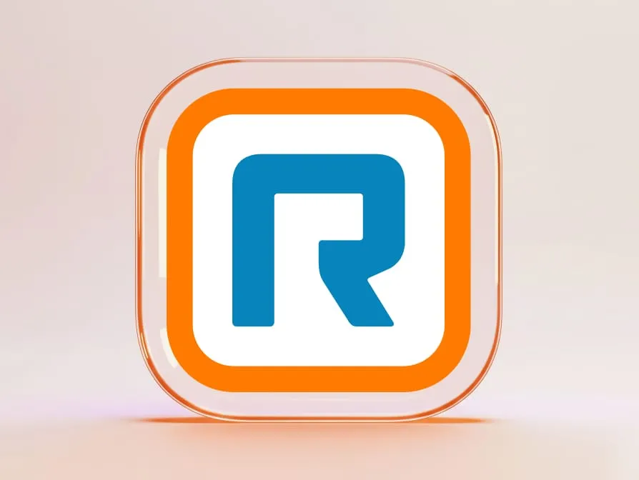 RingCentral logo on a soft orange background