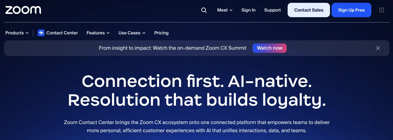 Zoom Contact Center is a digital-first, video-native contact center